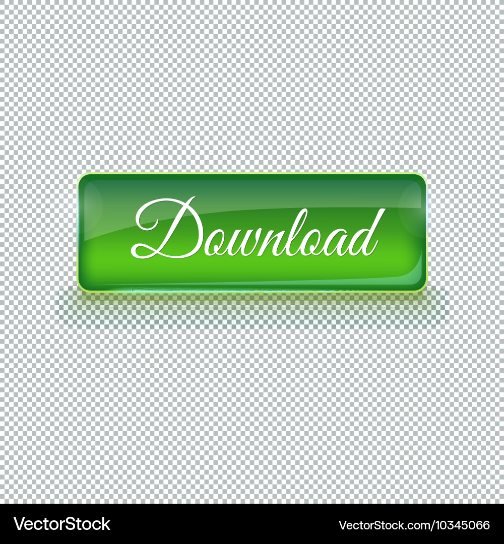 Realistic glass button for web interface vector image