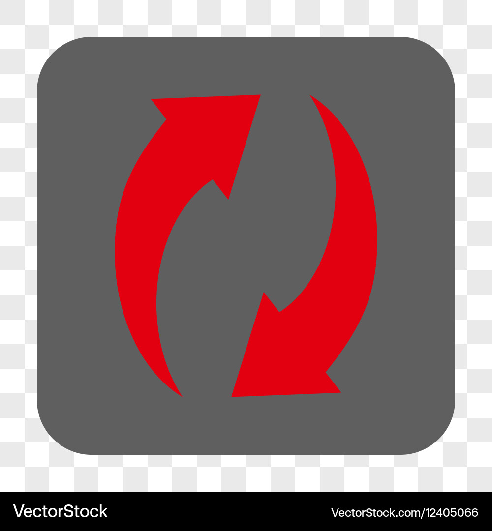 Refresh rounded square button vector image