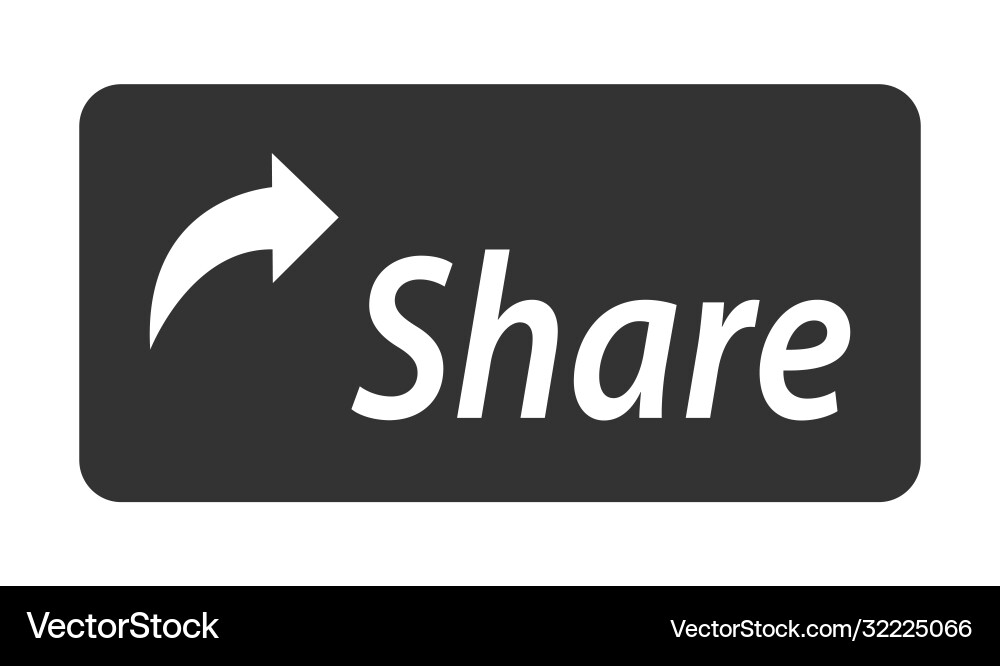 Share click button internet icon isolated banner Vector Image