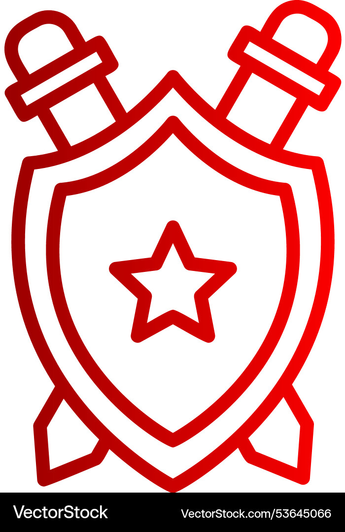 Shield line gradient icon Vector Image