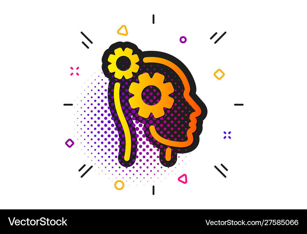 Thoughts icon teamwork sign core value Vector Image