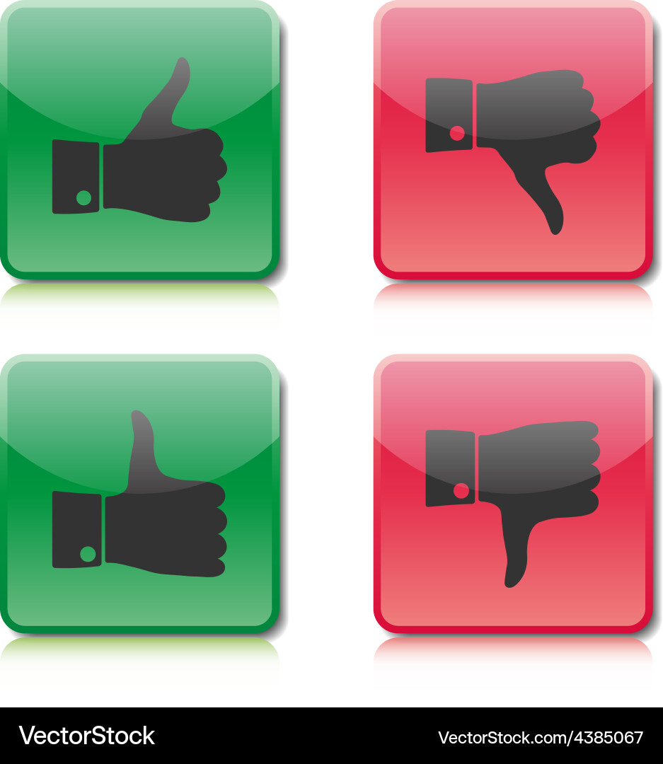 A set of buttons like and dislike vector image