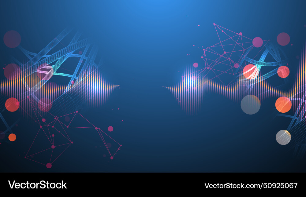 Abstract background with a wireframe dynamic Vector Image