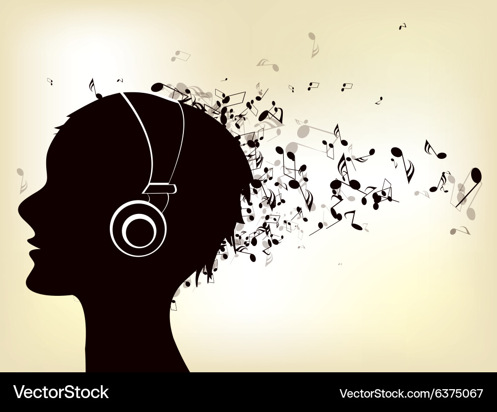 Abstract background with notes vector image