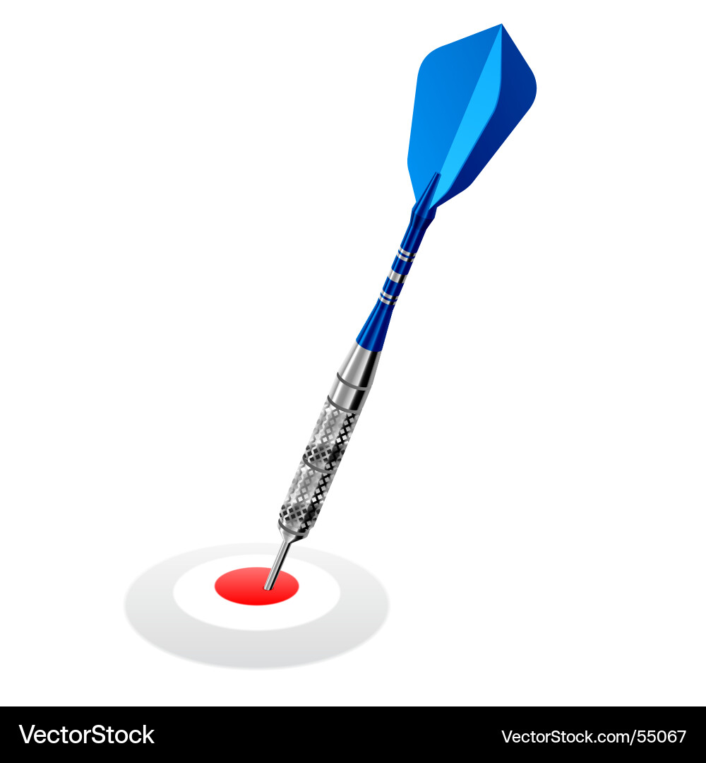 Dart at Target vector image