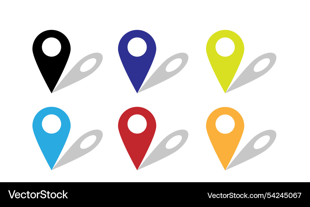 Icon of simple forms point location Vector Image