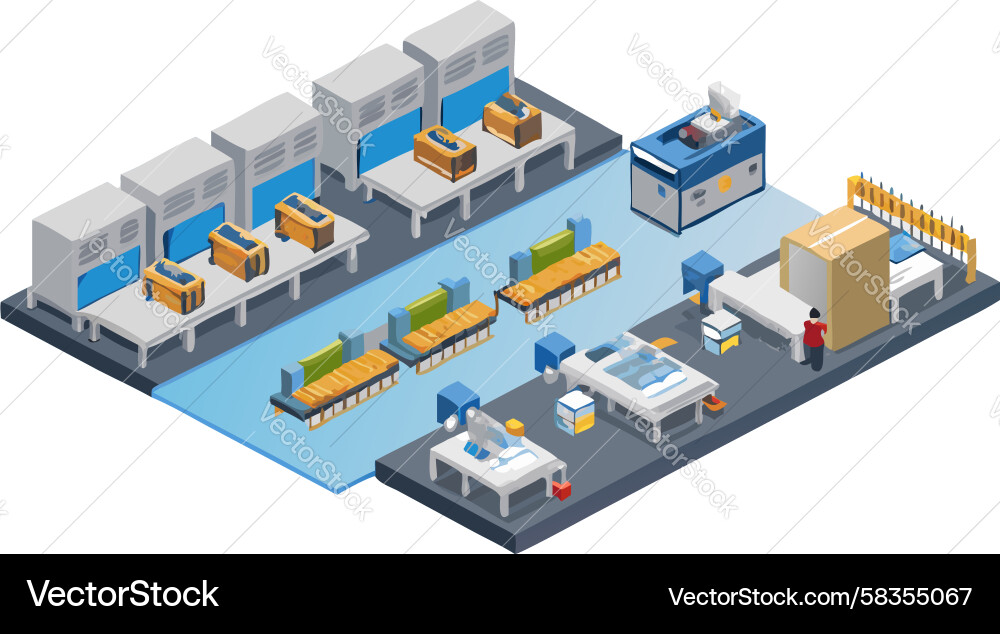Industrial Workflow Automation Vector Image