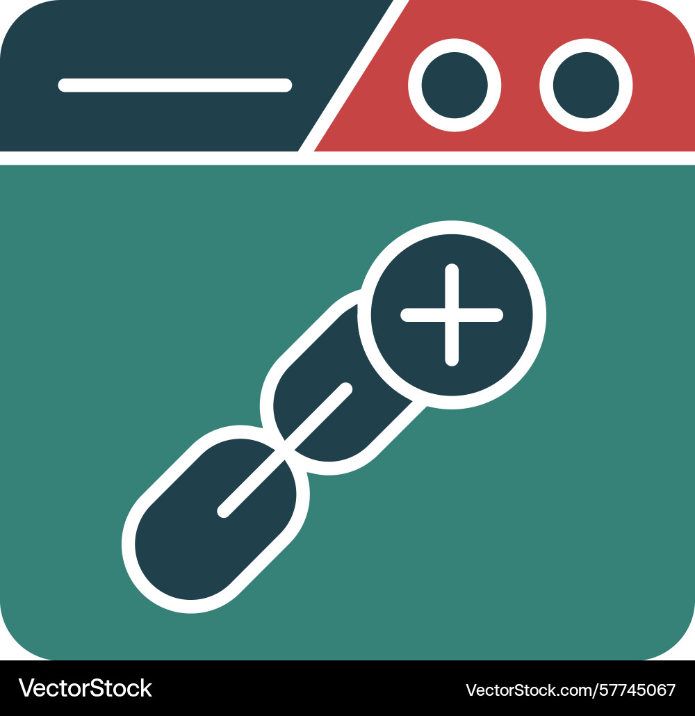 Link building glyph multi color icon Vector Image