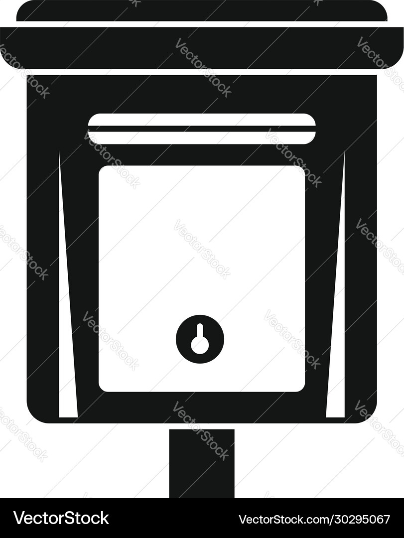 Message mailbox icon simple style Message mailbox icon simple style vector image