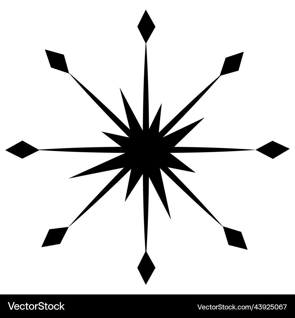 Outline drawing of a snowflake on transparent Outline drawing of a snowflake on transparent Vector Image