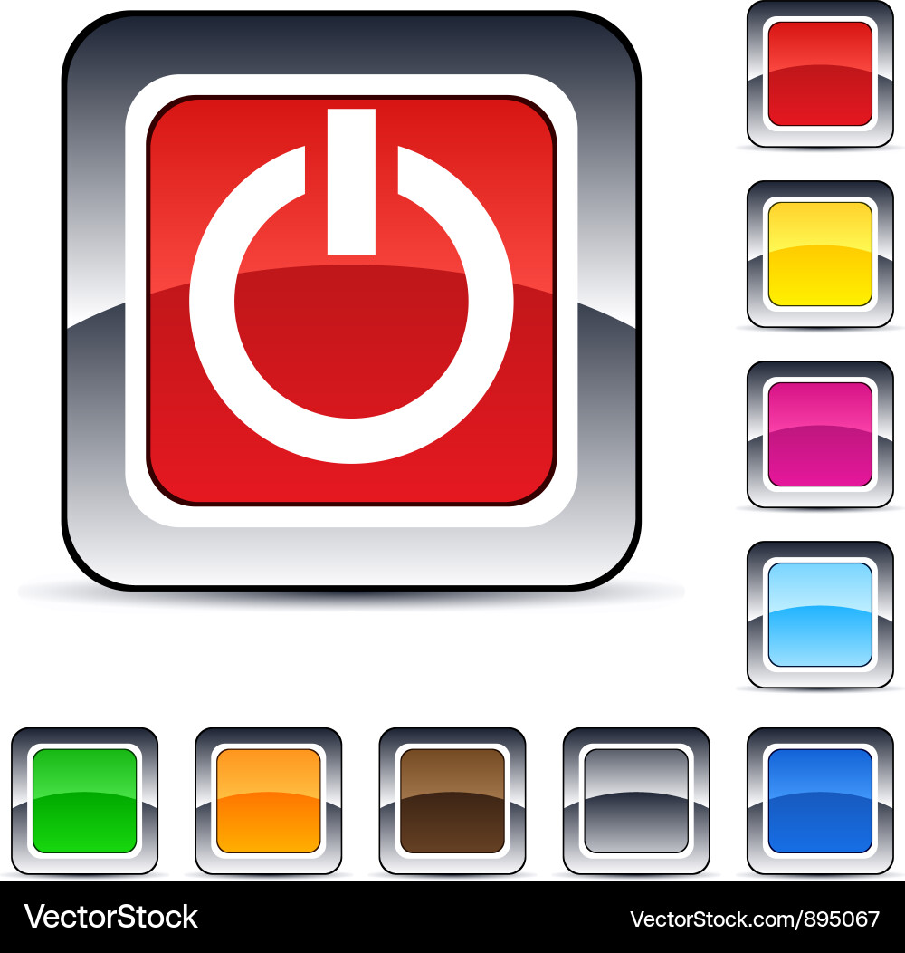 Power Button Icons Set vector image