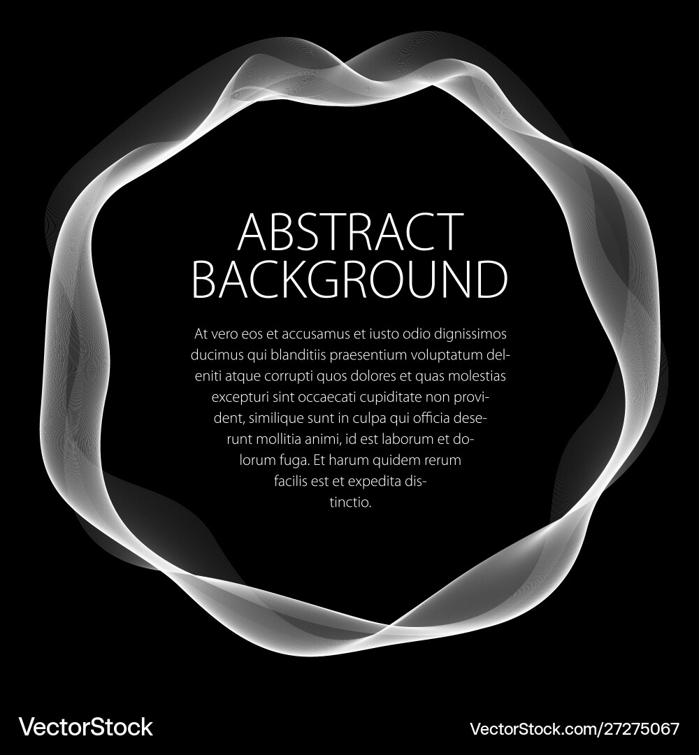Round smooth linear frame wavy lines abstract Round smooth linear frame wavy lines abstract vector image