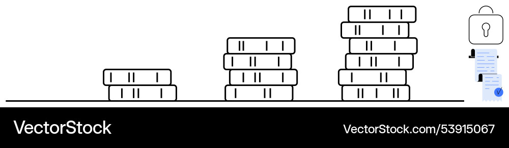 Stack of blocked content with increasing layers Stack of blocked content with increasing layers Vector Image