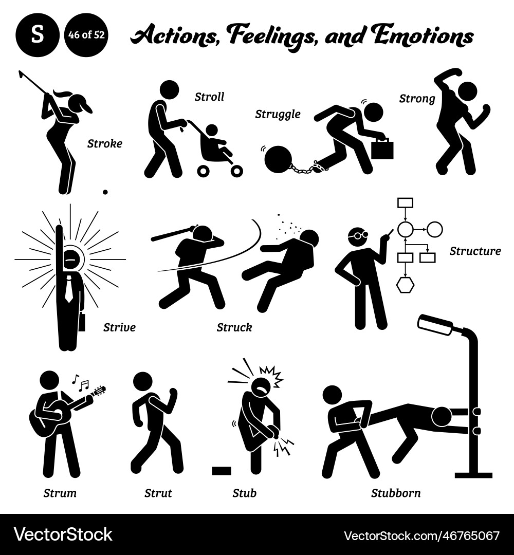 Stickfigur Menschen Menschen Menschen Action Gefühle Stickfigur Menschen Menschen Menschen Action Gefühle vektorbild