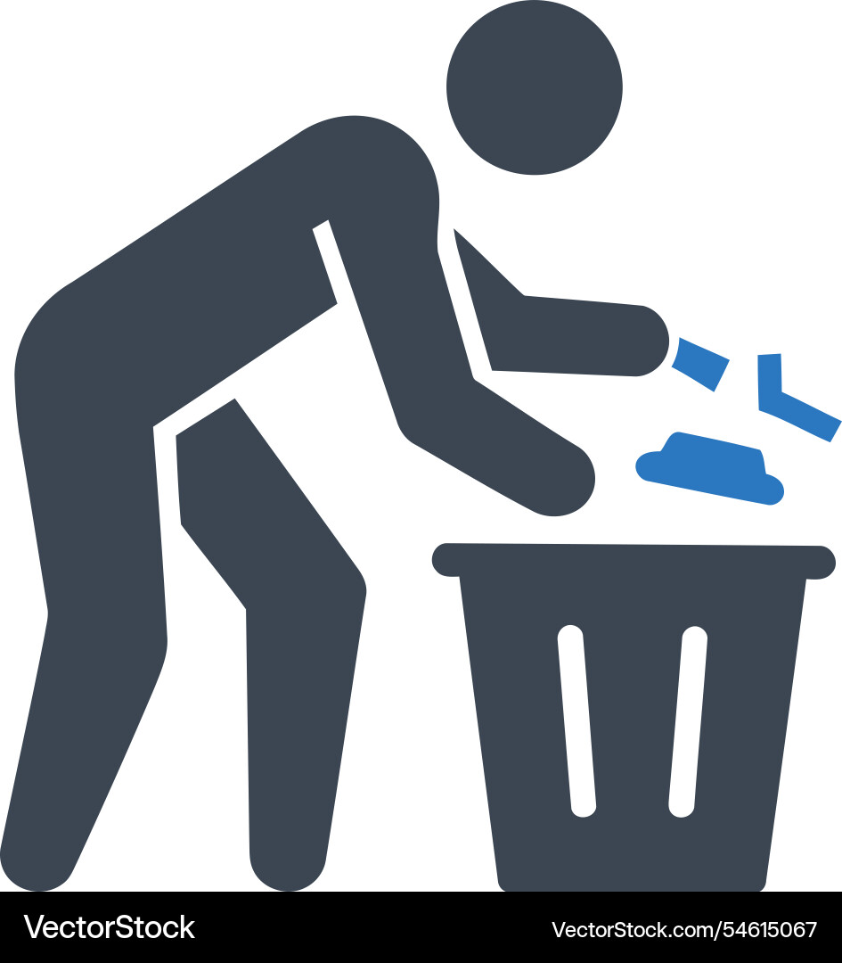Trash sorting icon vector image