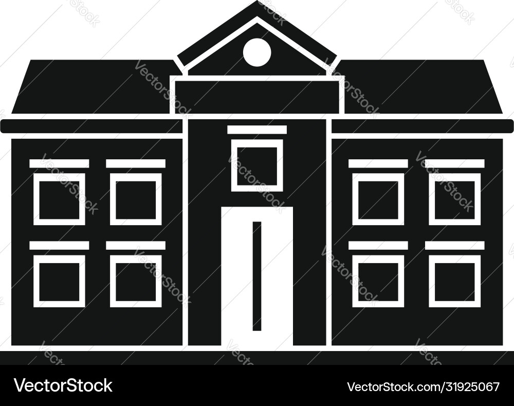 University building icon simple style University building icon simple style vector image