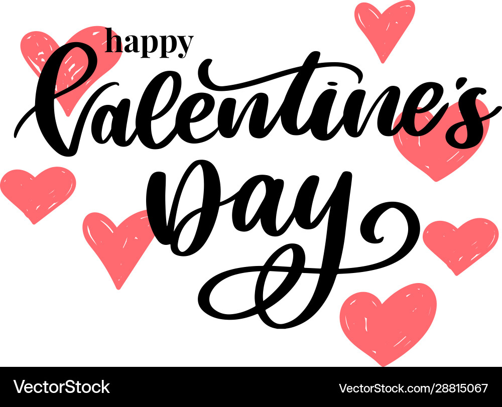 Valentine's Day Card Elements Vector Image