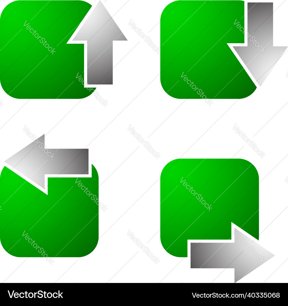 4-way arrows pointers cursors shapes 4-way arrows pointers cursors shapes vector image