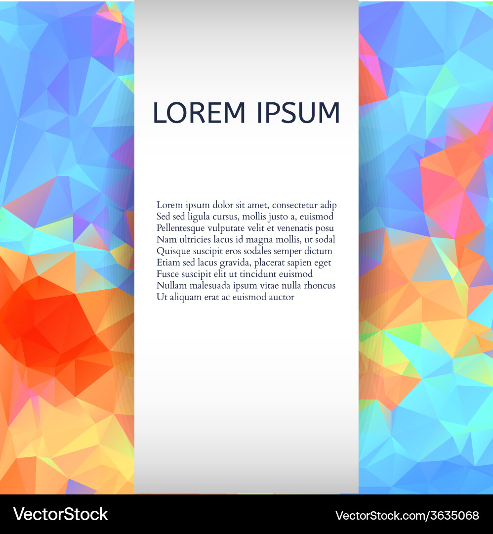 Abstract colorful triangles background vector image