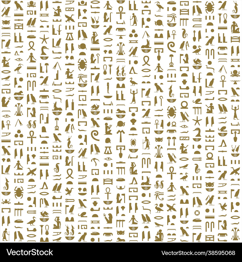 Alte ägyptische Hieroglyphen nahtloses Muster Alte ägyptische Hieroglyphen nahtloses Muster vektorbild
