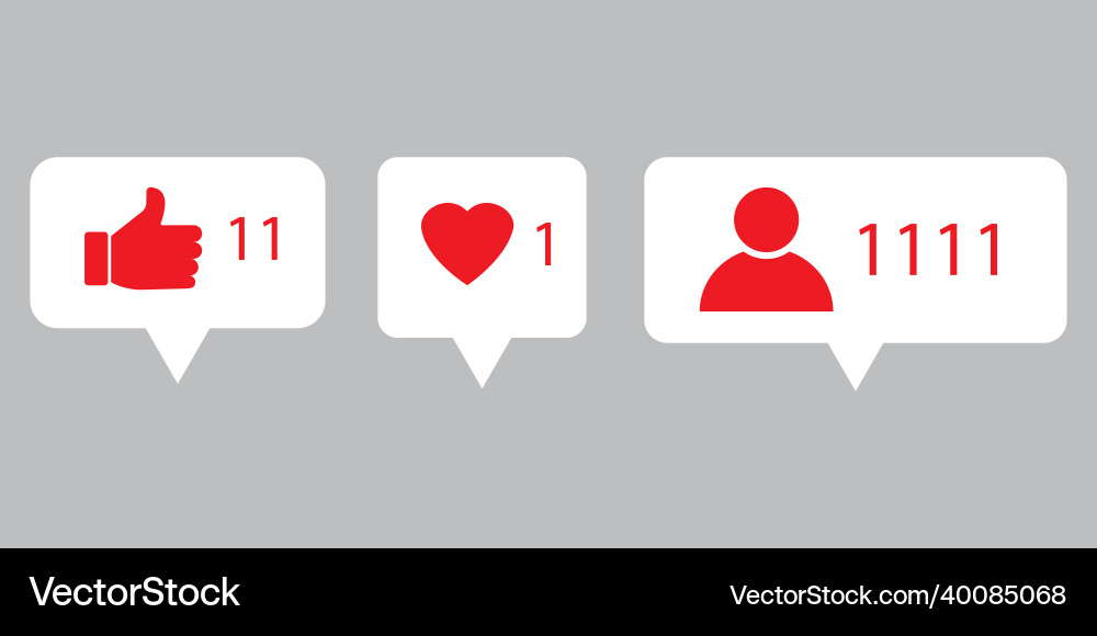 Button for mobile app design like message icons Button for mobile app design like message icons vector image