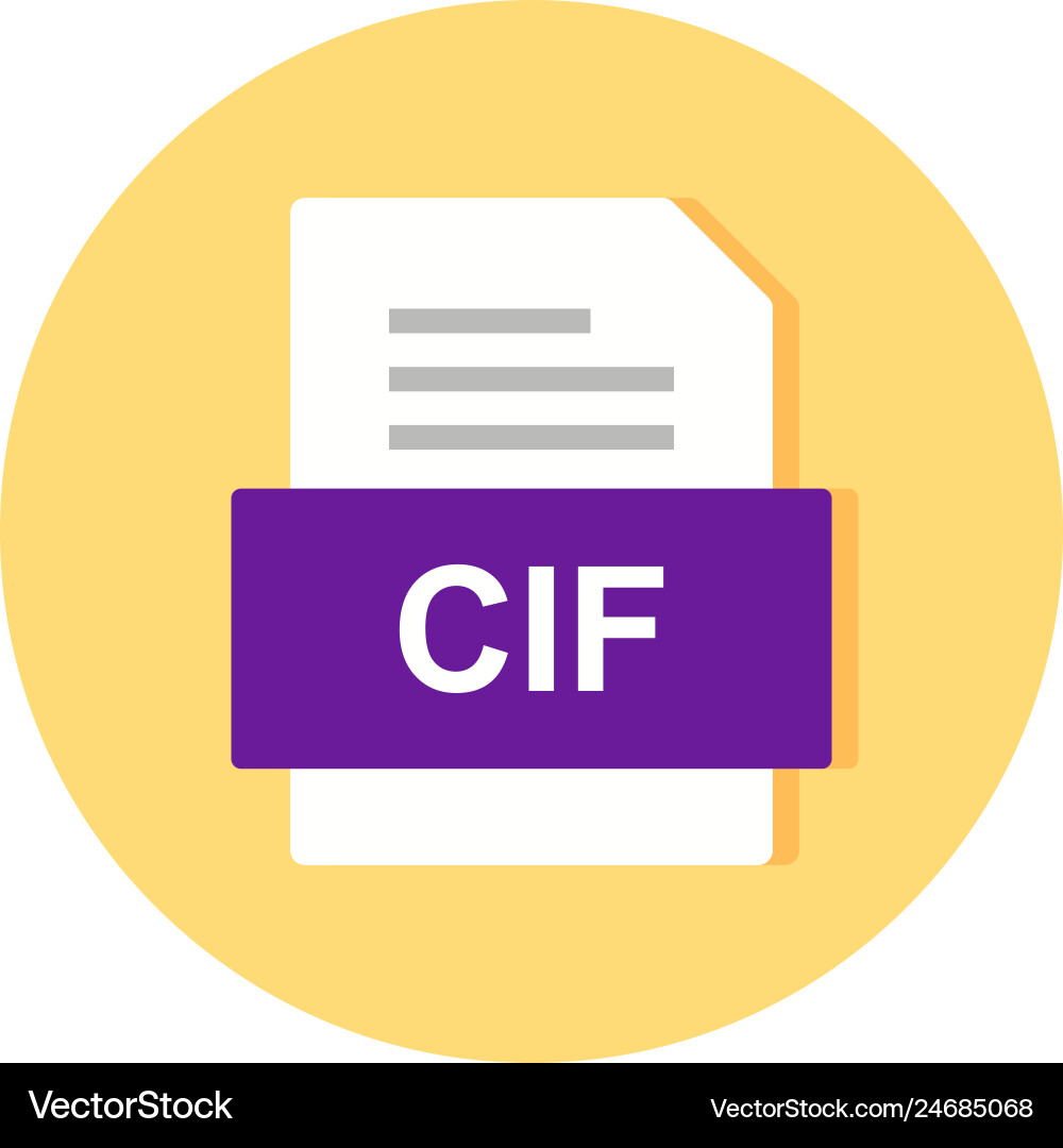 Cif file document icon Vector Image