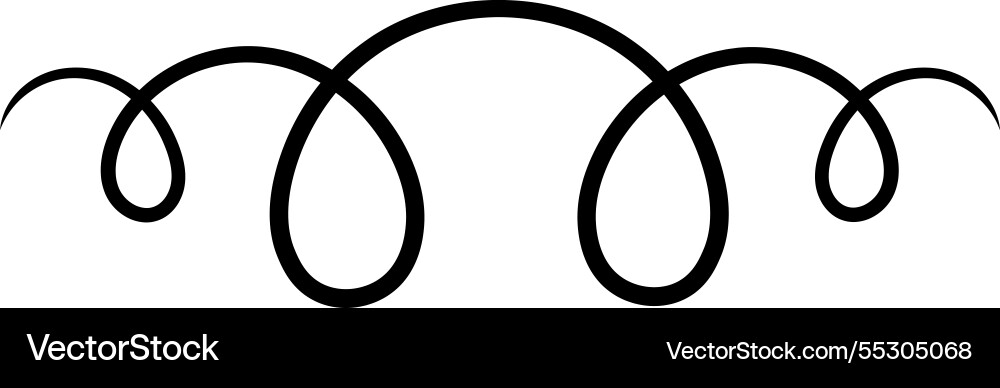 Creating a simple black curved line forms Creating a simple black curved line forms vector image