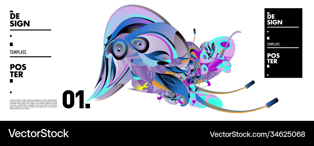 Landing page background template with colorful Vector Image