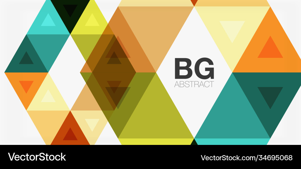 Mosaic triangle pattern abstract background Vector Image