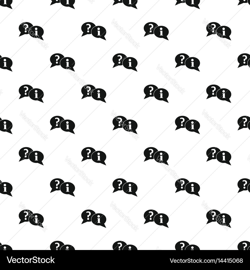 Question and exclamation speech bubbles pattern vector image