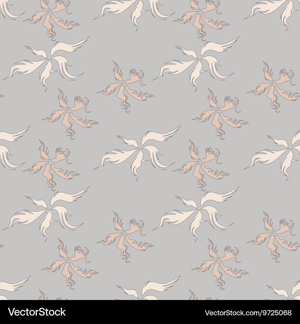 Seamless pattern with fuzzy feathers Vector Image
