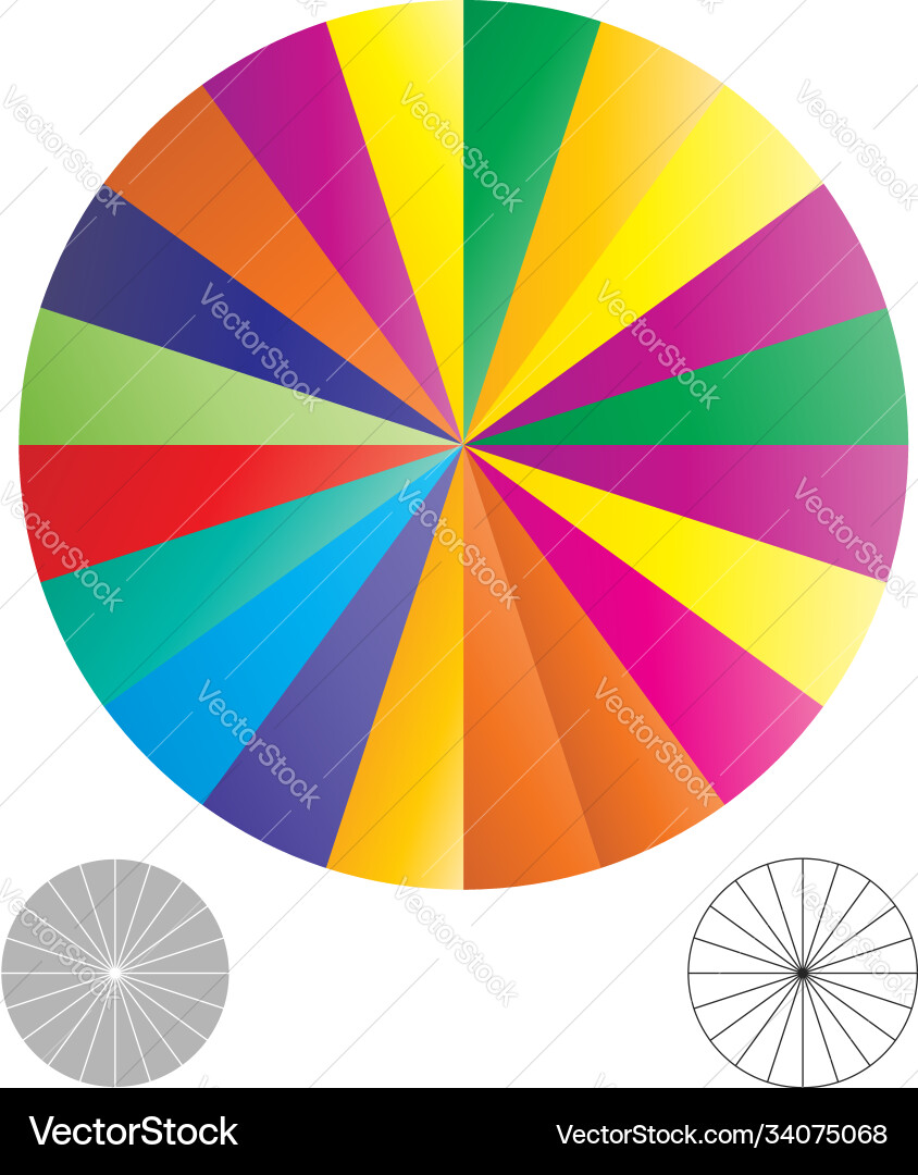 Simple pie chart-graph and diagram circle Vector Image