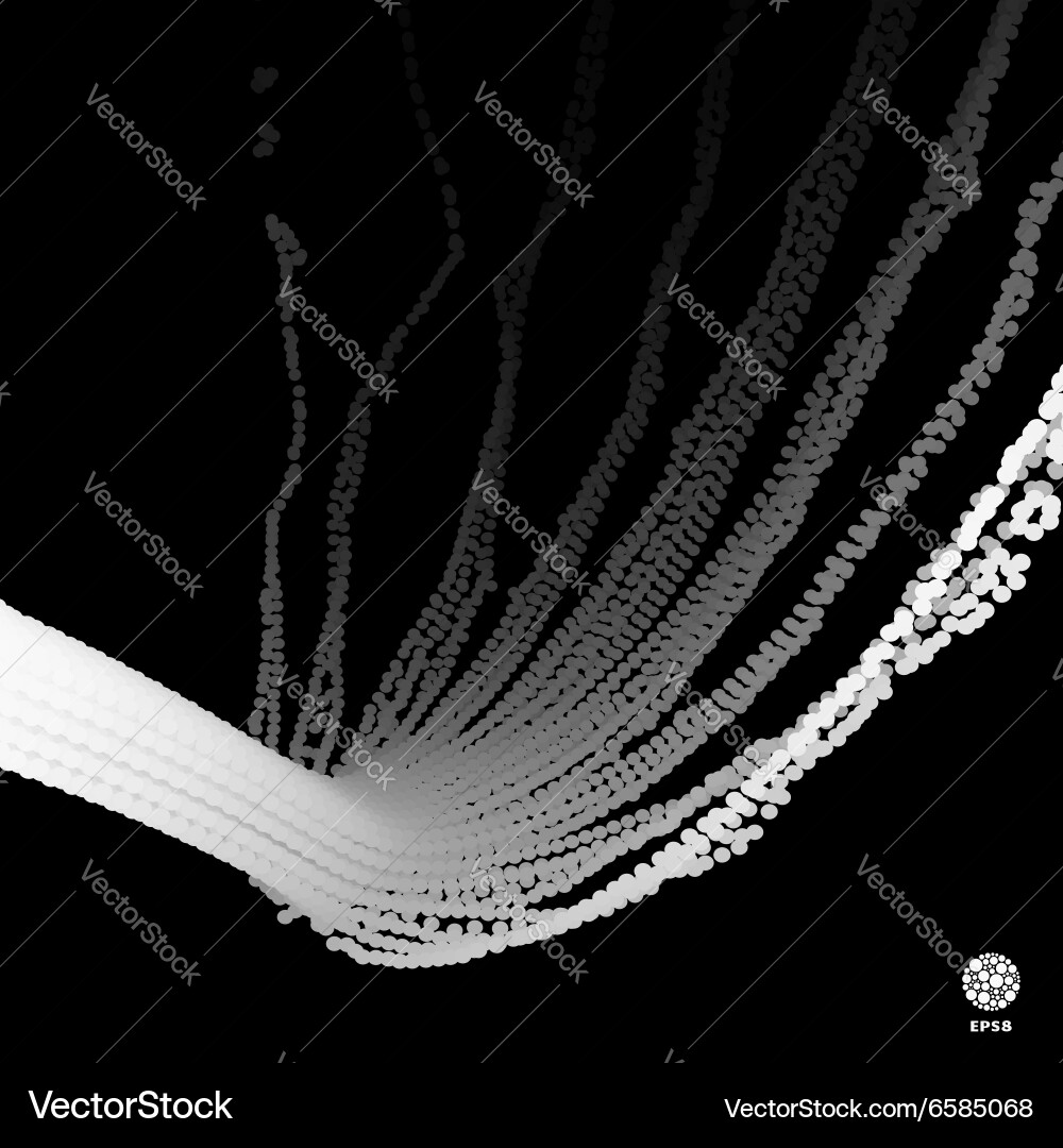 Techno abstract background with dots Vector Image