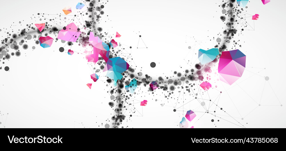 Template for science and technology presentation Vector Image