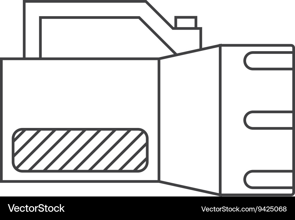 Tourist handle flashlight outline icon hiking Vector Image