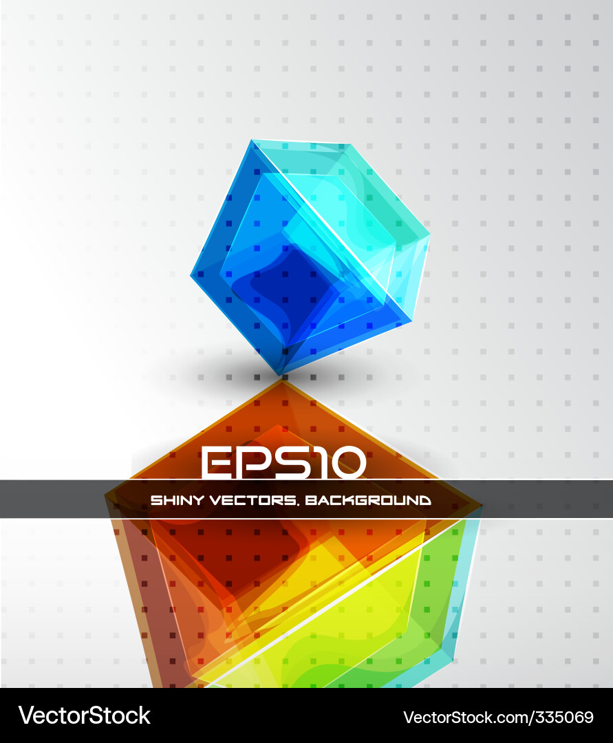 Abstract Dimensional Cube vector image