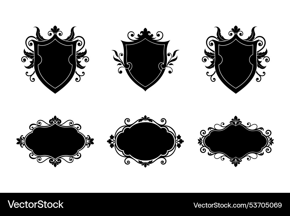 Decorative elements bundle set for design Vector Image