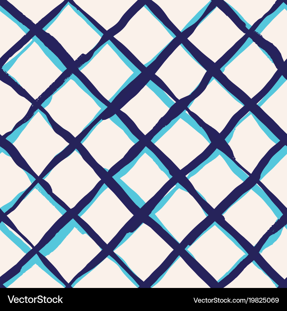 Diagonal cross brush strokes seamless pattern Vector Image