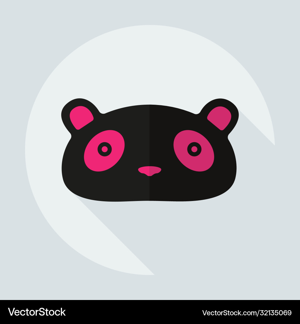 Flat modern design with shadow icons pandas Vector Image