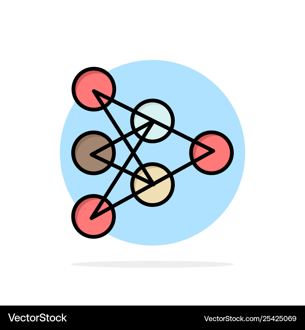 Learning deep algorithm data abstract circle Learning deep algorithm data abstract circle vector image