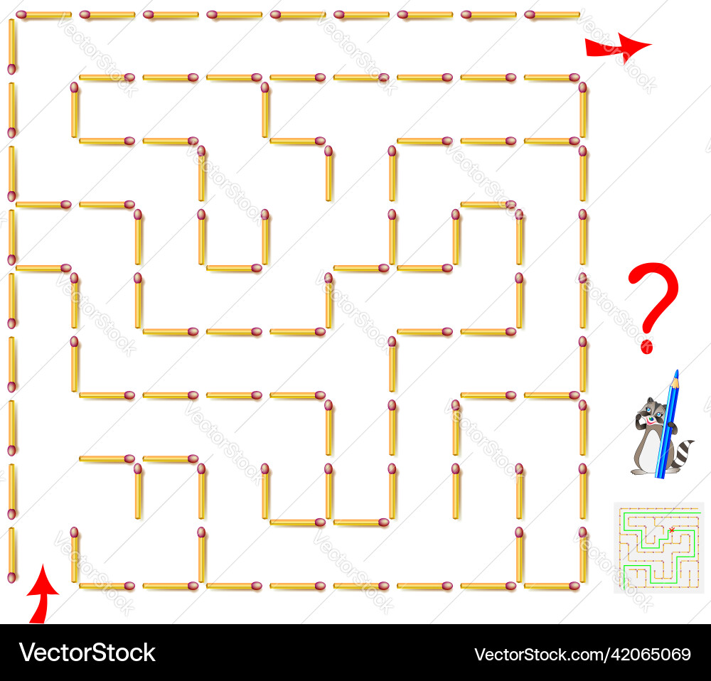 Logic puzzle game with labyrinth need to remove Logic puzzle game with labyrinth need to remove Vector Image
