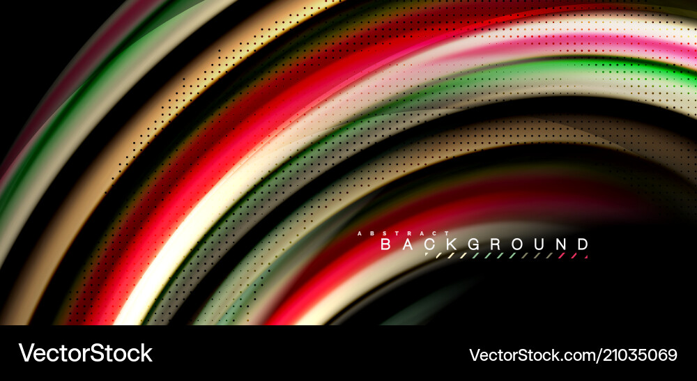 Multicolored wave lines on black background design Multicolored wave lines on black background design Vector Image
