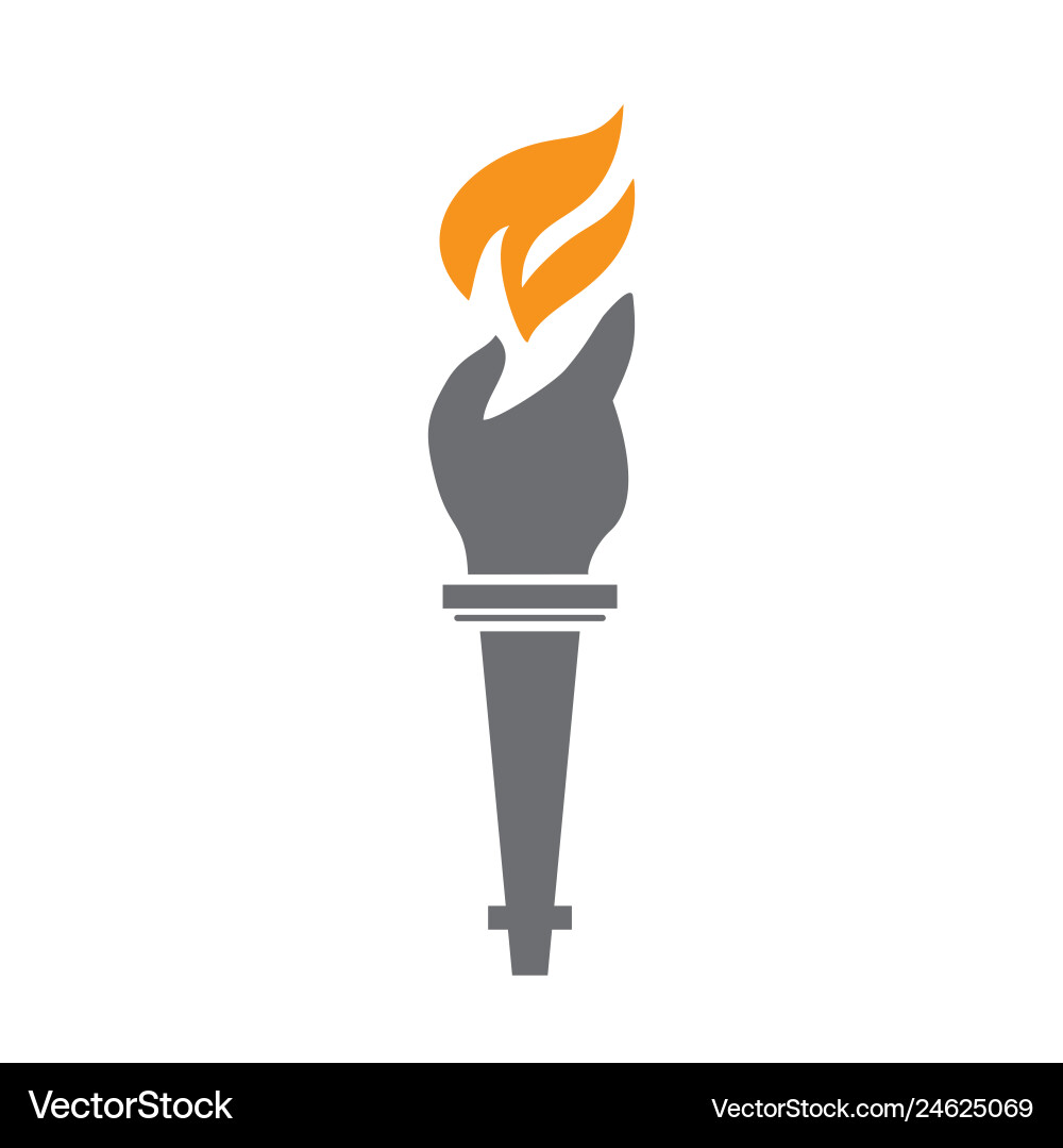 Torch icon on background for graphic and web Torch icon on background for graphic and web vector image