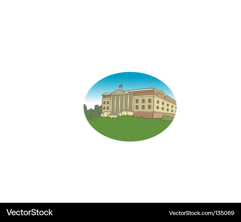 University Campus Scene vector image