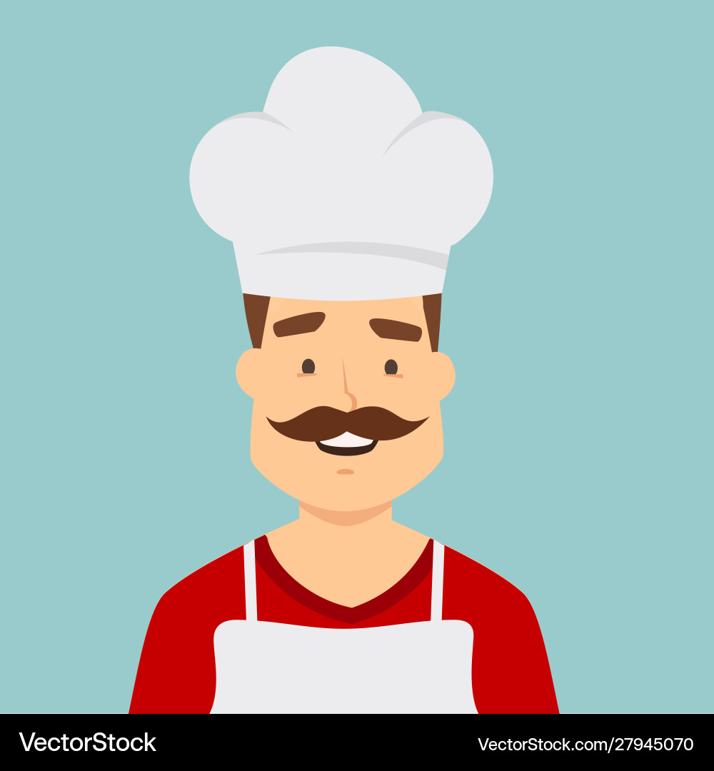 Chef worker character isolated on background Chef worker character isolated on background Vector Image