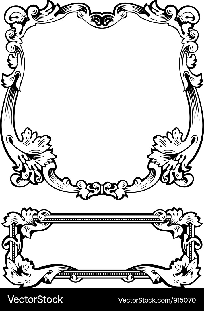 Ornate Antique Frame Vector Image