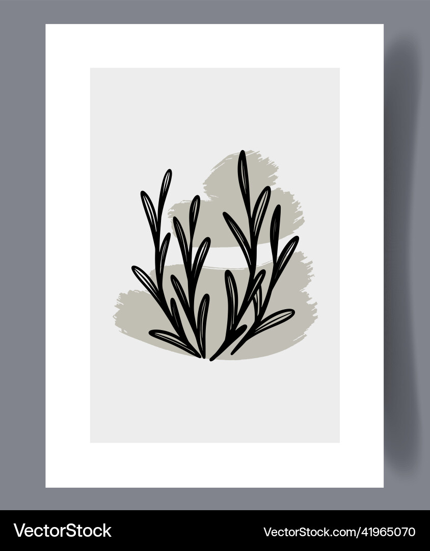 Scandinavian Abstract Print Set Vector Image