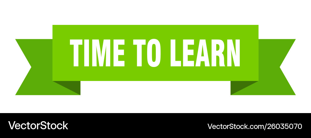 Time to learn vector image