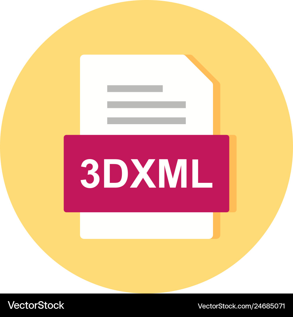 3dxml file document icon Vector Image
