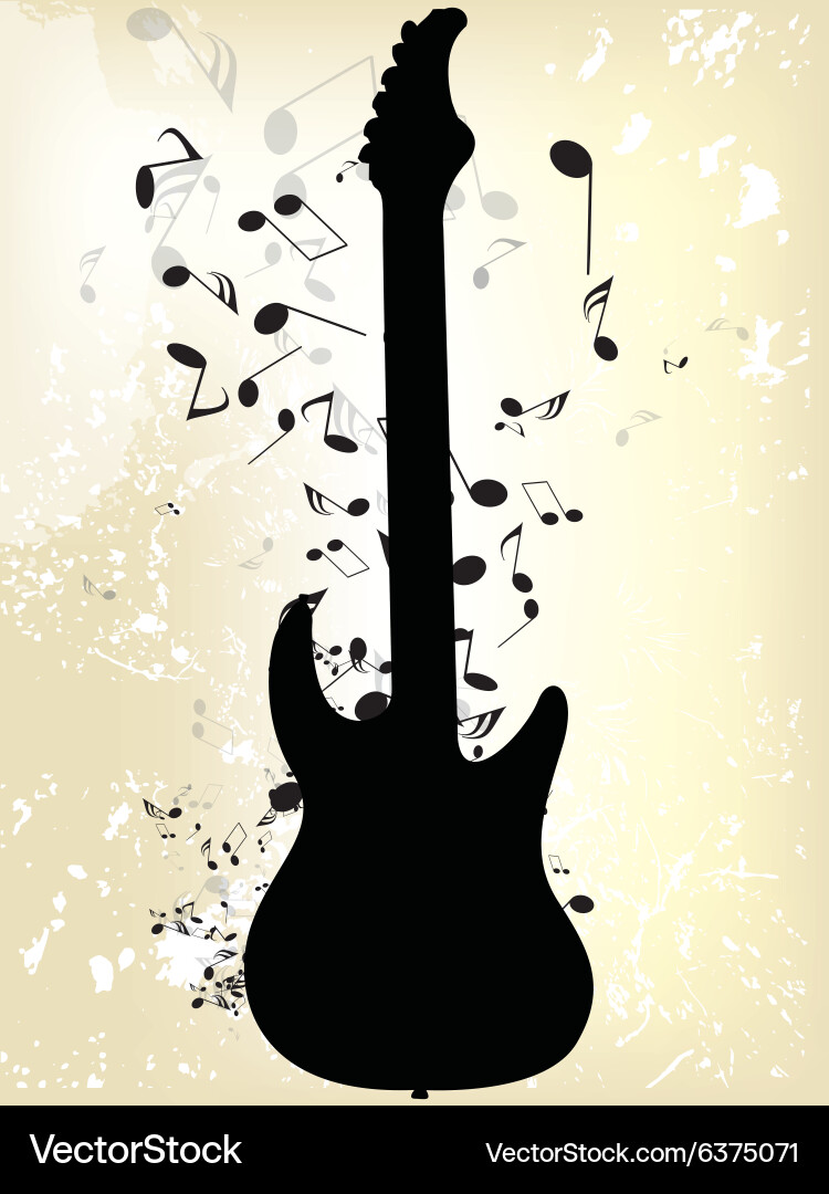 Abstract background with notes vector image